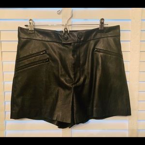 Zara faux leather shorts